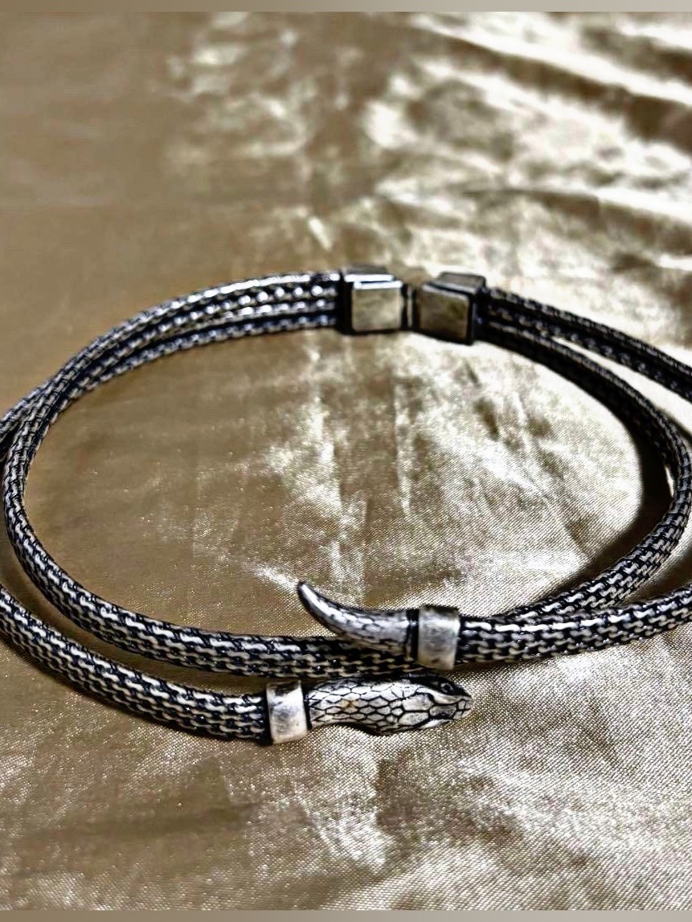 Authentic Vintage Chloe Silver Plated Snake Choker